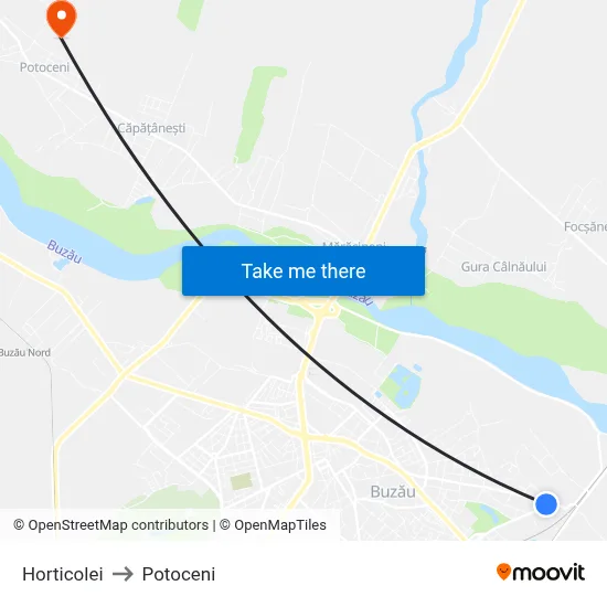 Horticolei to Potoceni map