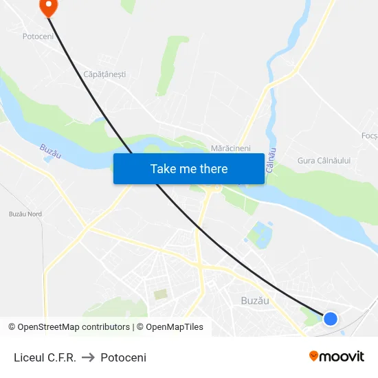 Liceul C.F.R. to Potoceni map