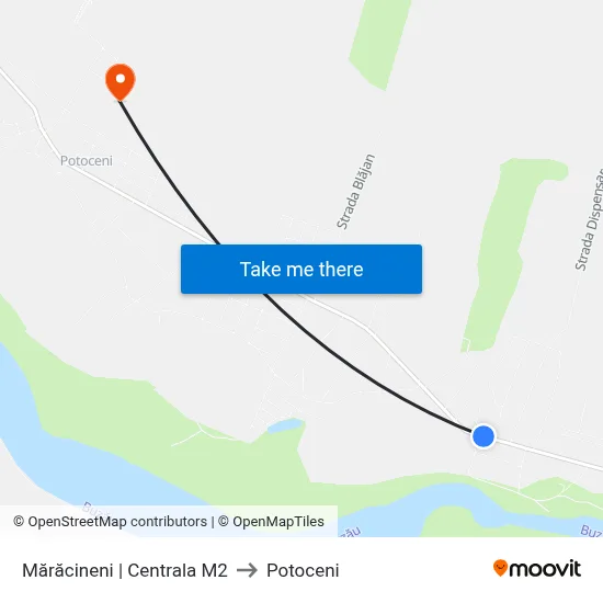 Mărăcineni | Centrala M2 to Potoceni map