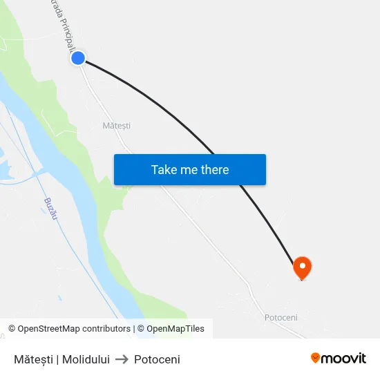 Mătești | Molidului to Potoceni map
