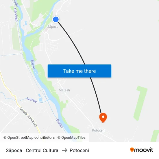 Săpoca | Centrul Cultural to Potoceni map