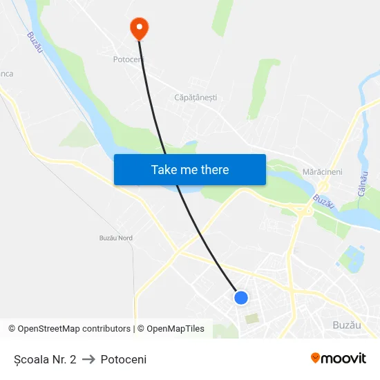 Școala Nr. 2 to Potoceni map