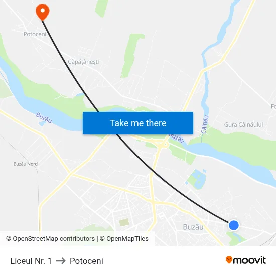 Liceul Nr. 1 to Potoceni map