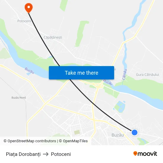 Piața Dorobanți to Potoceni map