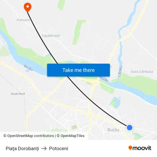 Piața Dorobanți to Potoceni map