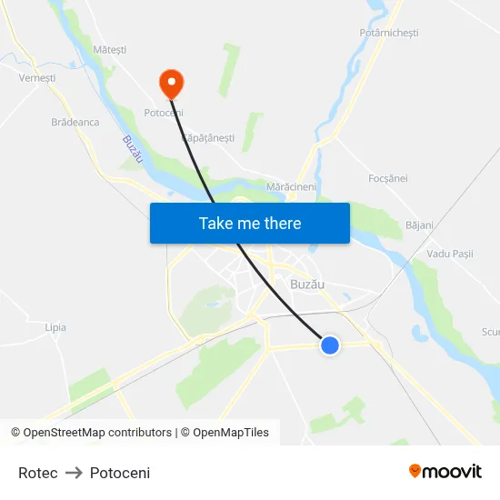 Rotec to Potoceni map