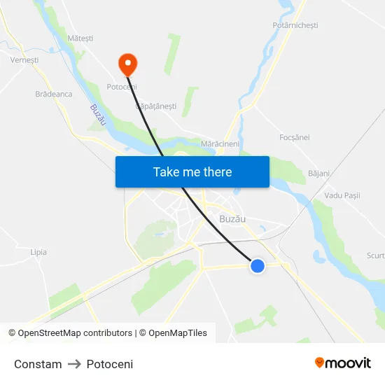 Constam to Potoceni map