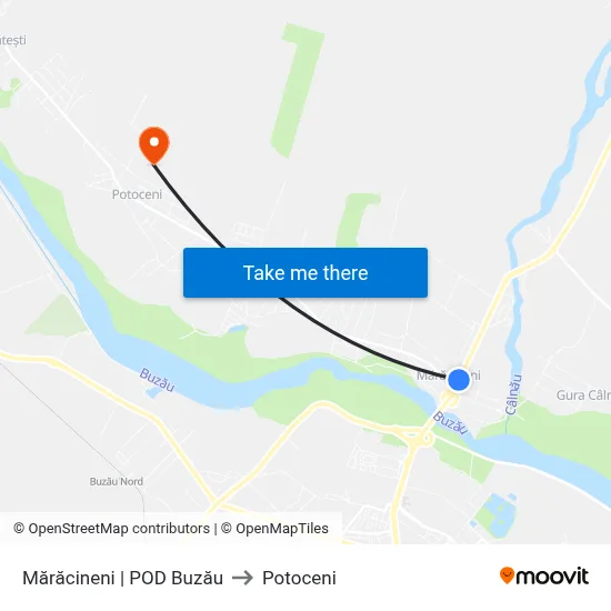 Mărăcineni | POD Buzău to Potoceni map