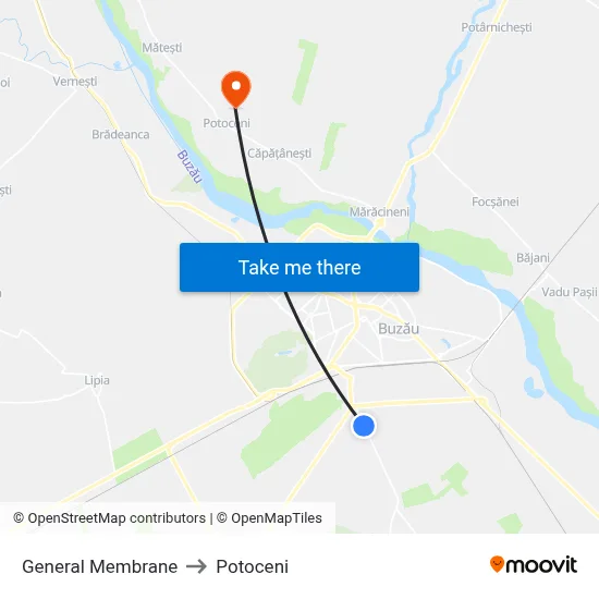 General Membrane to Potoceni map