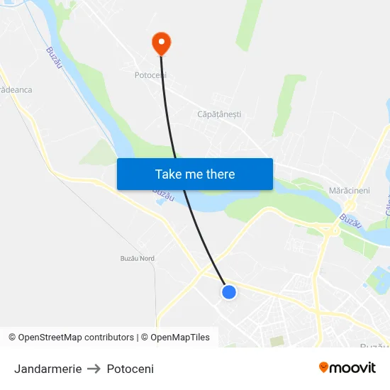 Jandarmerie to Potoceni map