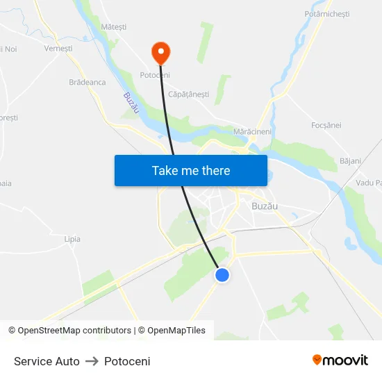 Service Auto to Potoceni map