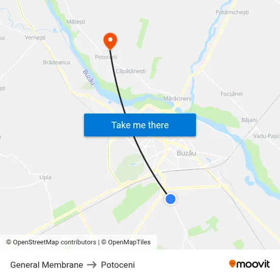 General Membrane to Potoceni map