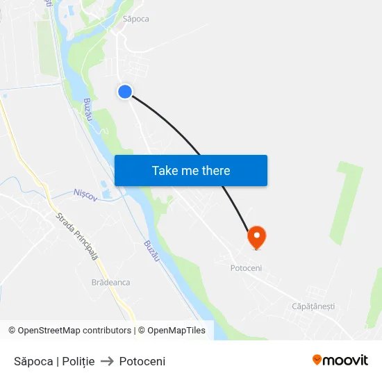 Săpoca | Poliție to Potoceni map