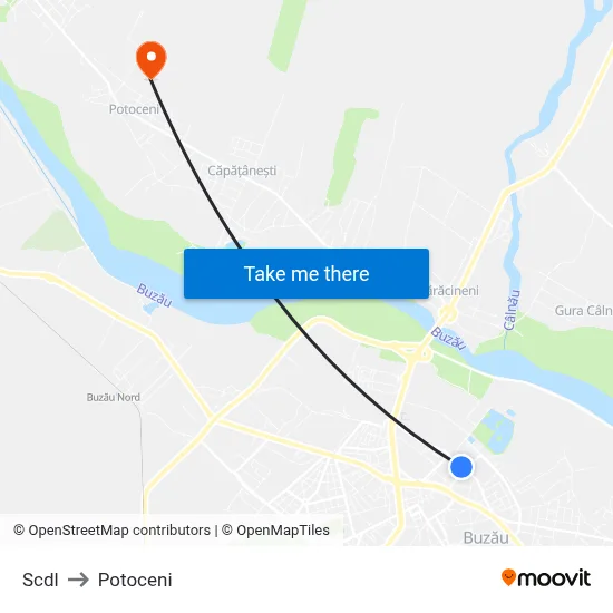 Scdl to Potoceni map