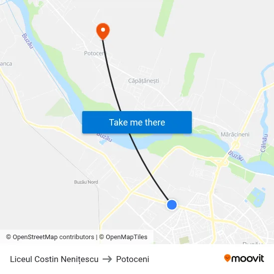 Liceul Costin Nenițescu to Potoceni map