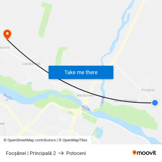Focșănei | Principală 2 to Potoceni map