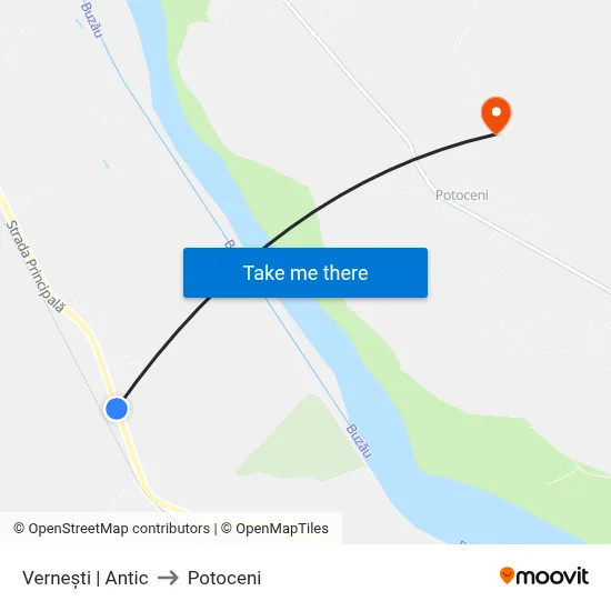 Vernești | Antic to Potoceni map