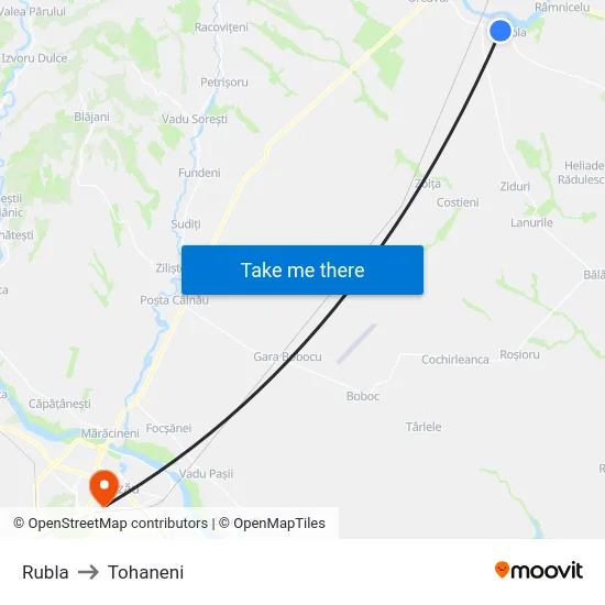 Rubla to Tohaneni map