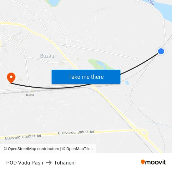 POD Vadu Pașii to Tohaneni map