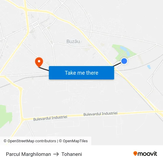 Parcul Marghiloman to Tohaneni map