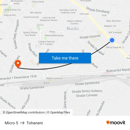 Micro 5 to Tohaneni map