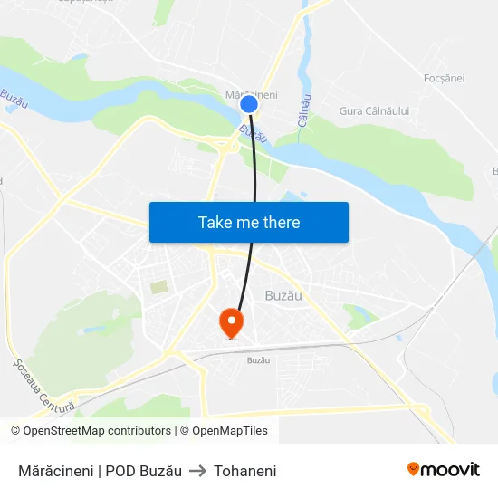 Mărăcineni | POD Buzău to Tohaneni map