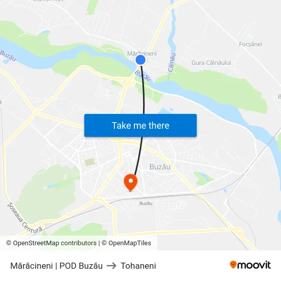 Mărăcineni | POD Buzău to Tohaneni map