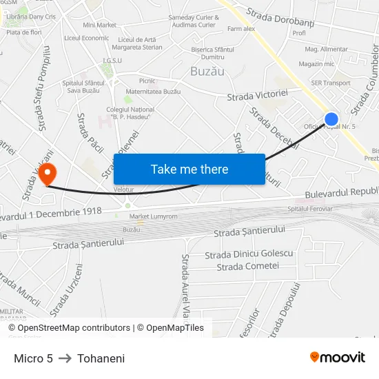 Micro 5 to Tohaneni map
