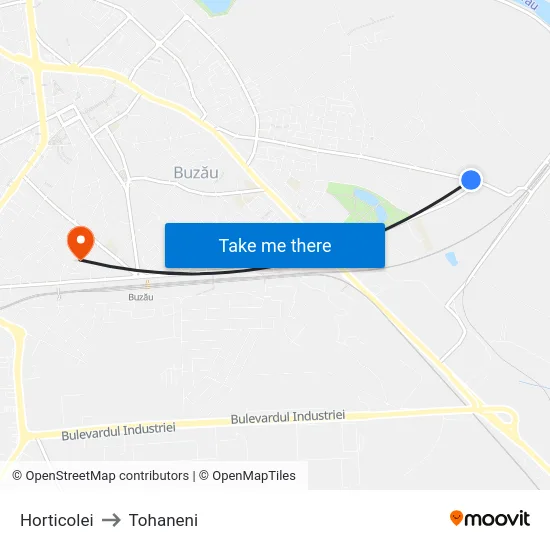 Horticolei to Tohaneni map