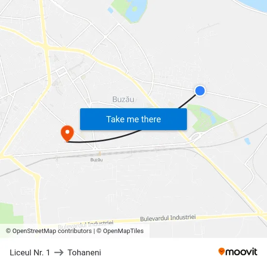Liceul Nr. 1 to Tohaneni map