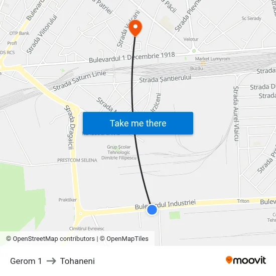 Gerom 1 to Tohaneni map