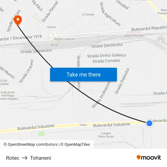 Rotec to Tohaneni map