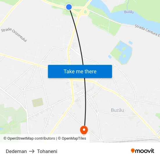 Dedeman to Tohaneni map