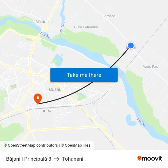 Băjani | Principală 3 to Tohaneni map