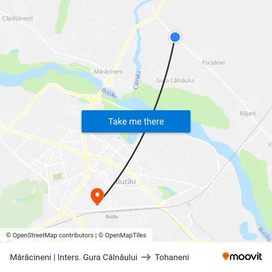 Mărăcineni | Inters. Gura Câlnăului to Tohaneni map