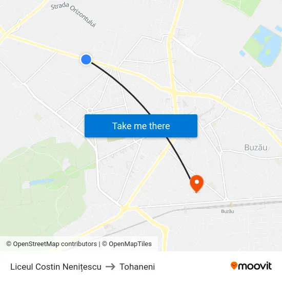 Liceul Costin Nenițescu to Tohaneni map