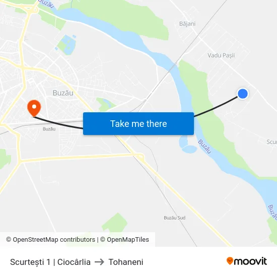 Scurtești 1 | Ciocârlia to Tohaneni map