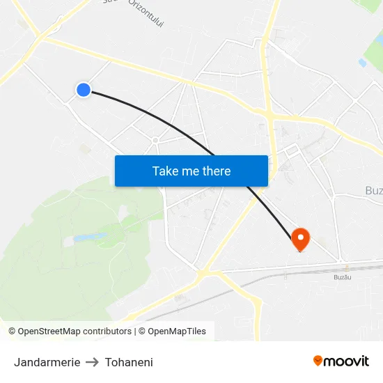 Jandarmerie to Tohaneni map