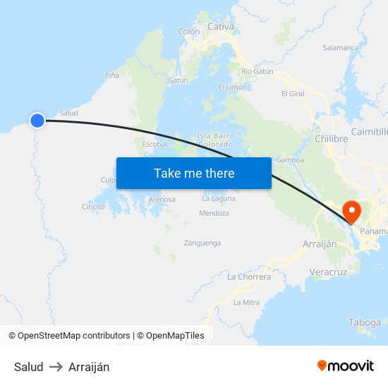Salud to Arraiján map
