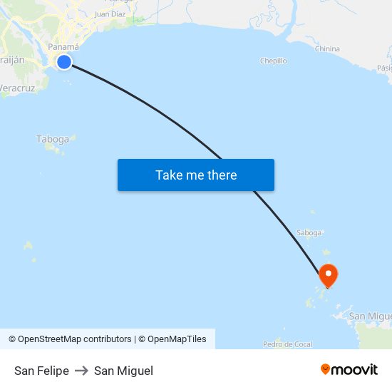 San Felipe to San Miguel map