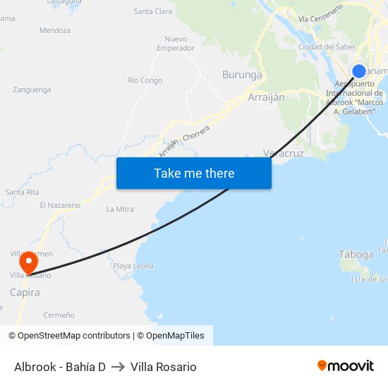 Albrook - Bahía D to Villa Rosario map