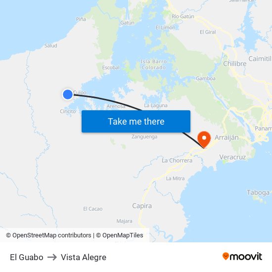 El Guabo to Vista Alegre map