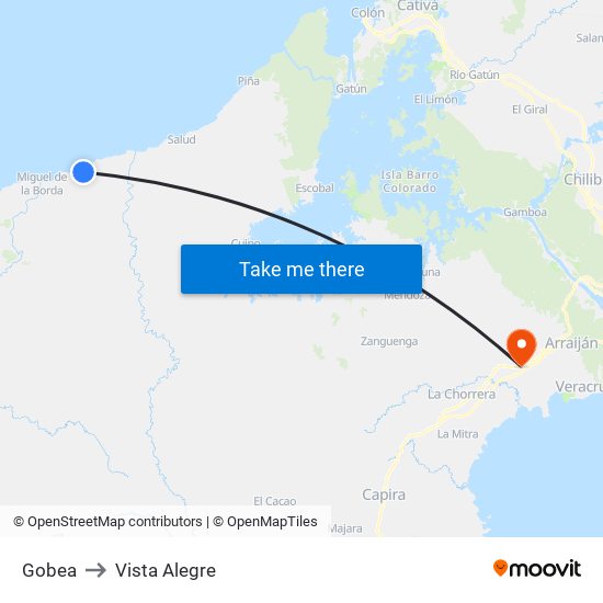 Gobea to Vista Alegre map