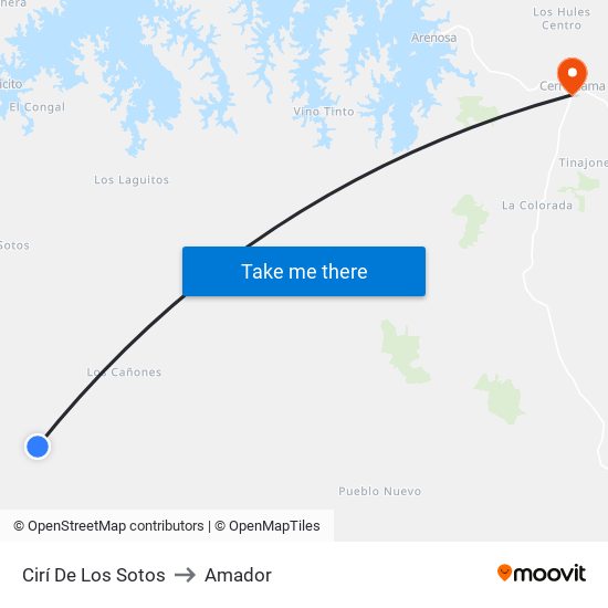 Cirí De Los Sotos to Amador map