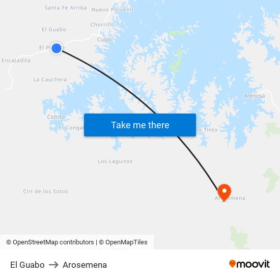 El Guabo to Arosemena map
