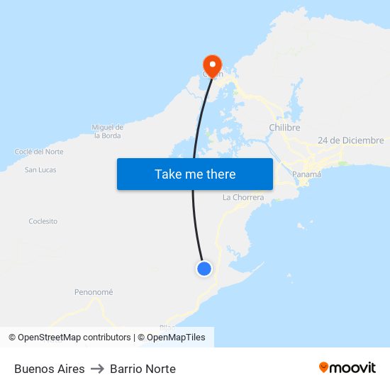 Buenos Aires to Barrio Norte map