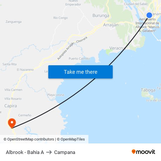 Albrook - Bahía A to Campana map
