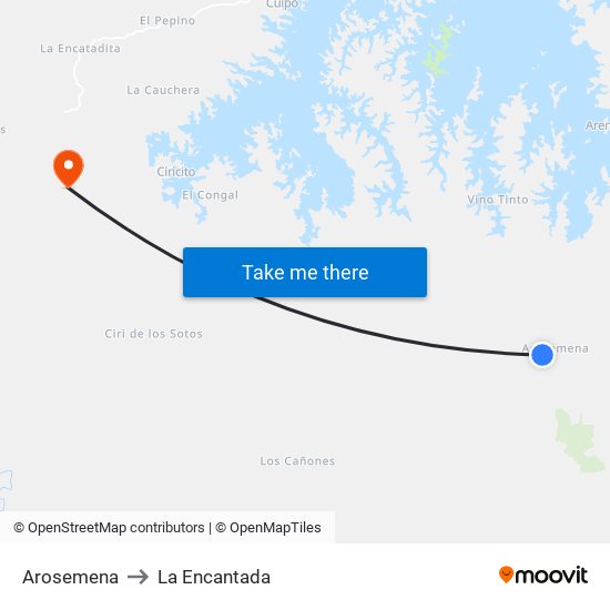 Arosemena to La Encantada map