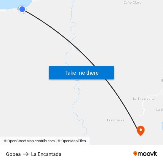 Gobea to La Encantada map