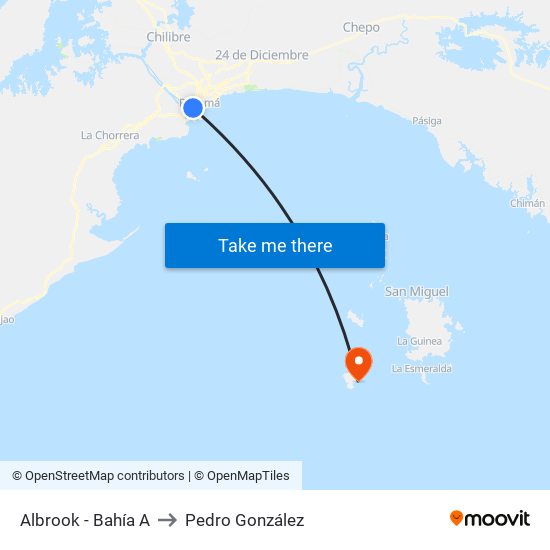 Albrook - Bahía A to Pedro González map